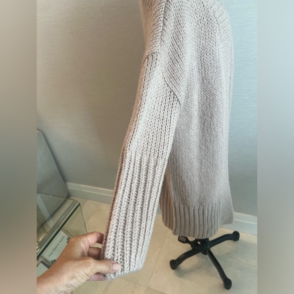 The SHANTY Corporation Blush Nude Duster Cardigan Chunky Knit Sweater Size Small - Picture 4 of 10